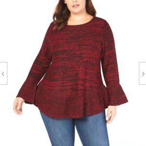 Style&Co. Breezy Texture Flared Ribbing Sweater XL